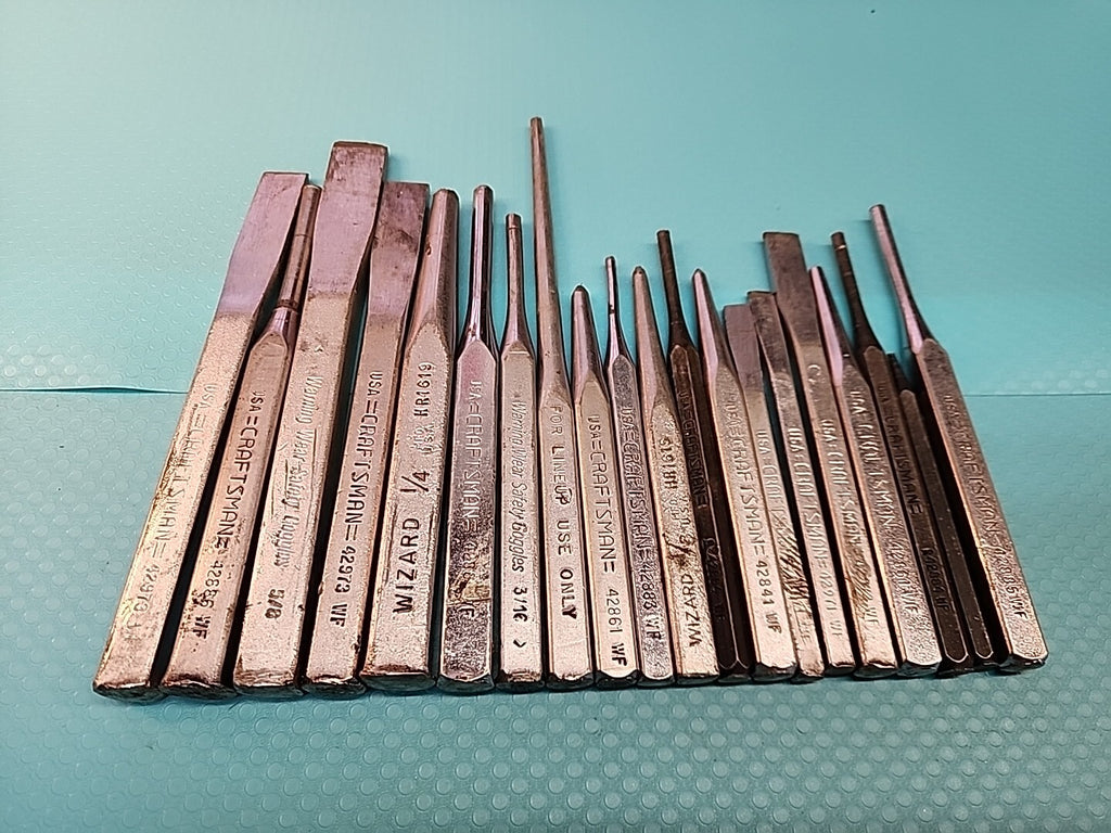 Craftsman USA Punch Chisel Alignment Set,  20 pieces complete *RARE*