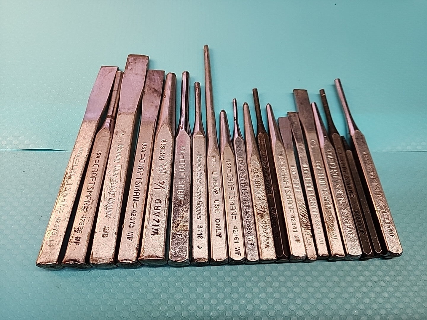 Craftsman USA Punch Chisel Alignment Set,  20 pieces complete *RARE*