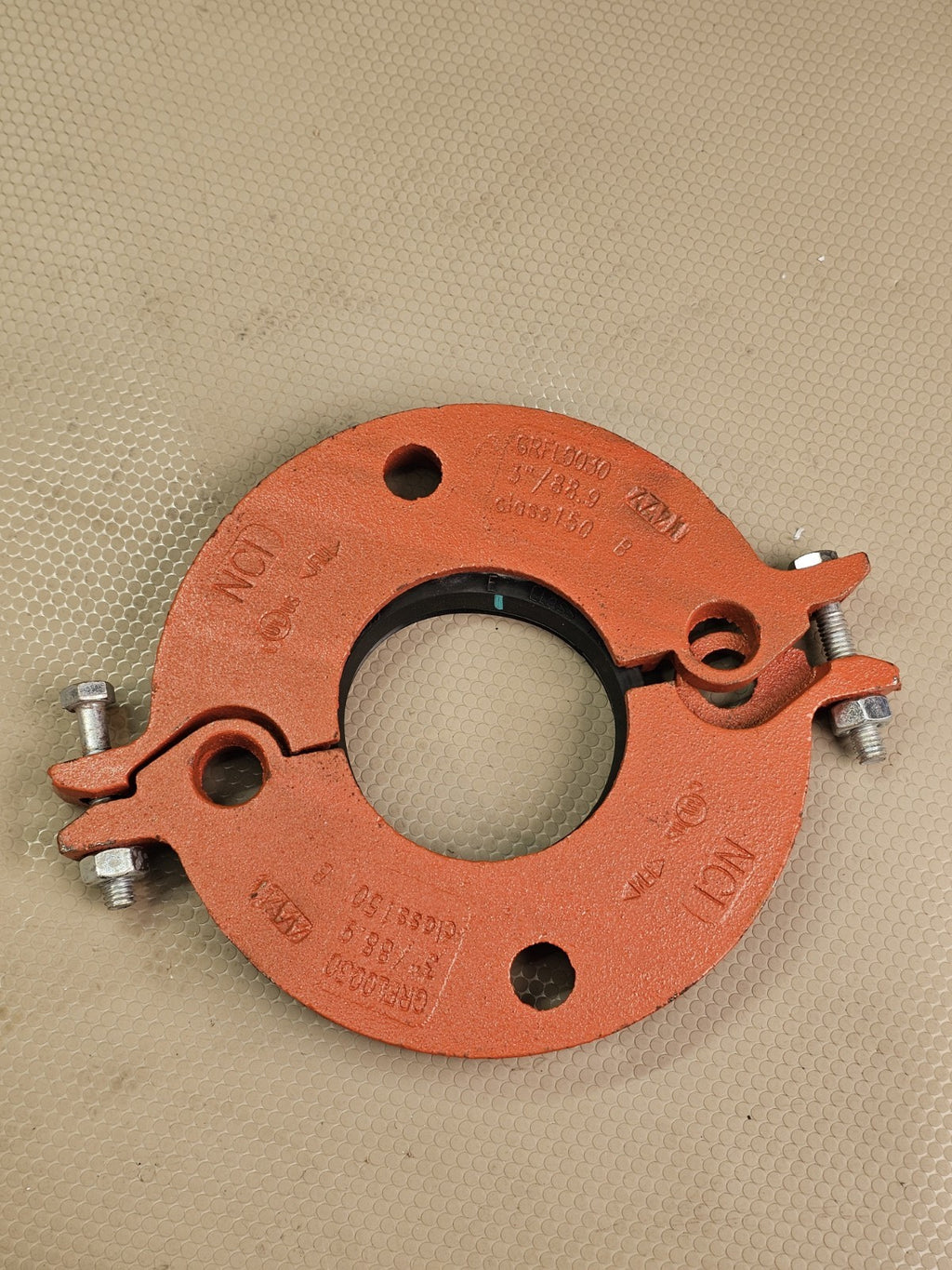 NCI GRFL0030 3" Class 150 Grooved Pipe Flange Adapter Coupling