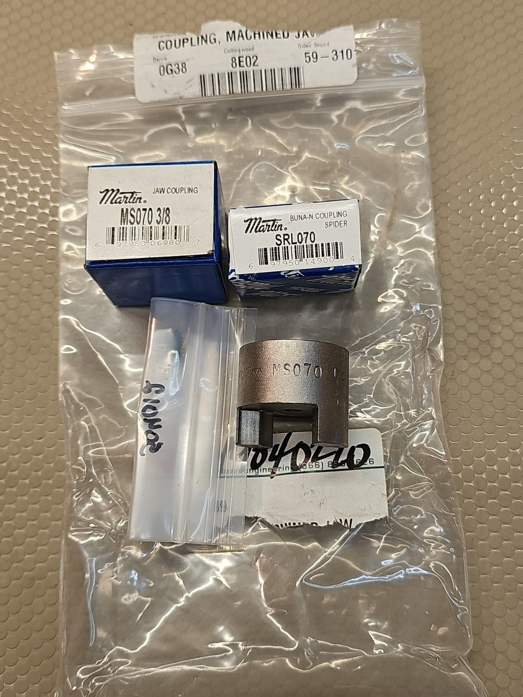 Martin SRL070, MS070 3/8", MS070 1/4" COUPLING, MACHINED JAW NEW