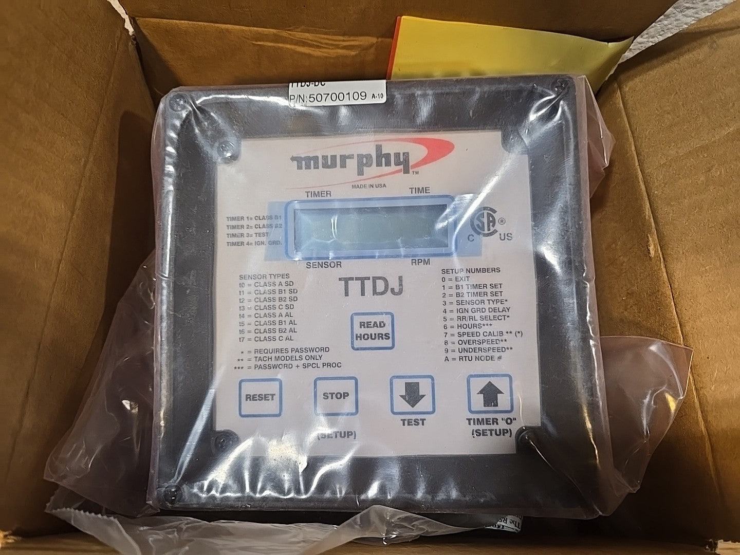 TTDJ-DC MURPHY ANNUNCIATOR (50700109) NEW 