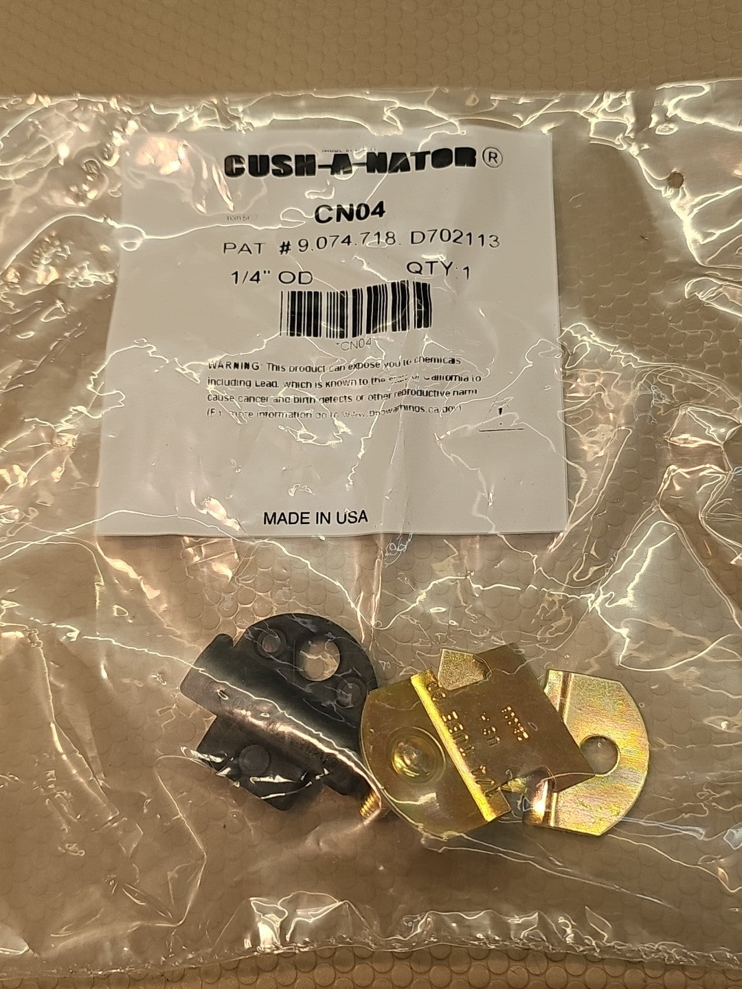 Cush-A-Nator CN04 1/4" OD Standard Steel Cushioned Clamp