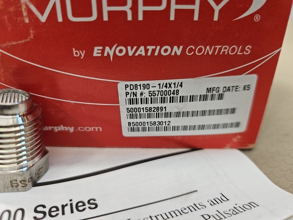 MURPHY PD8190-1/4x1/4 PULSATION DAMPENER 55700048  NEW