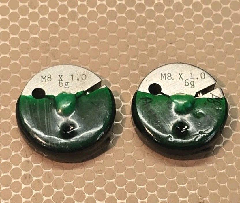Alameda M8 X 1.0	 6g THREAD RING GAGE SET  GO 7.324 / NO GO 7.212 .2883 / .2839