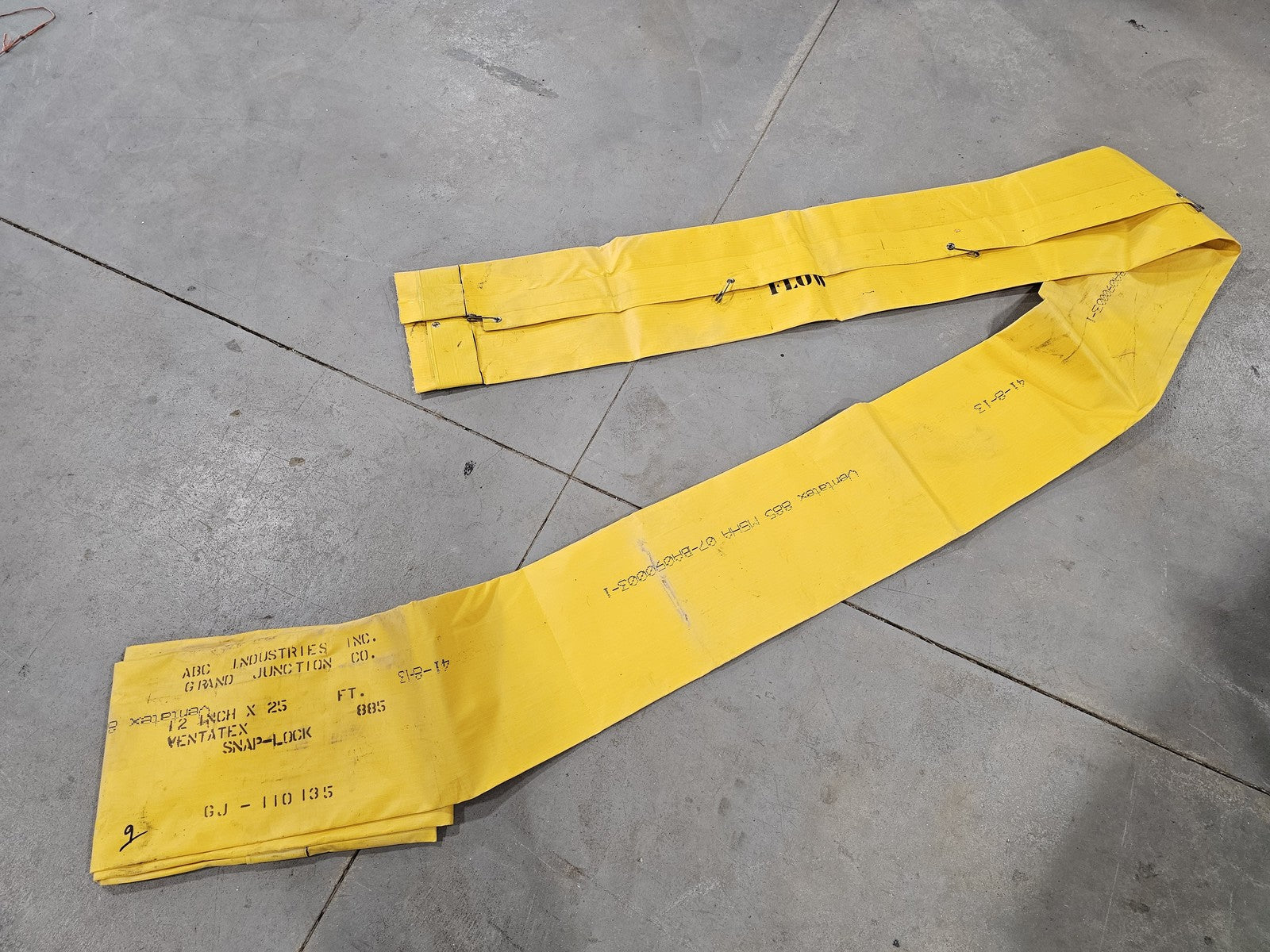 10x ABC Industries MineVent Ventatex 885 Flexible Ducting 12" x 25 FT Snap-Lock