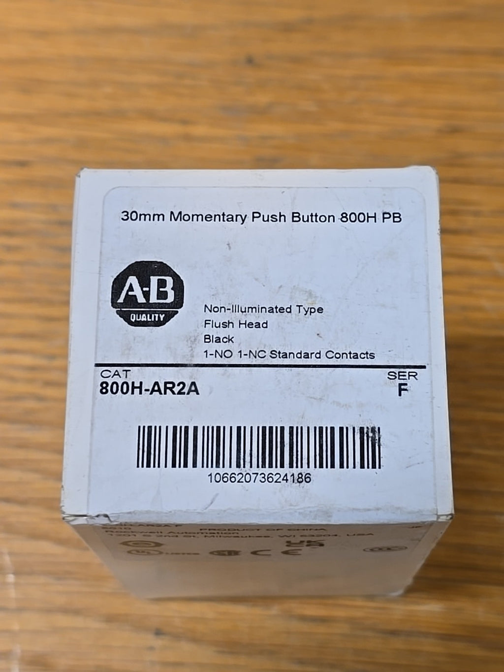 ALLEN BRADLEY 800H-AR2A SER. F (WH) NSMP
