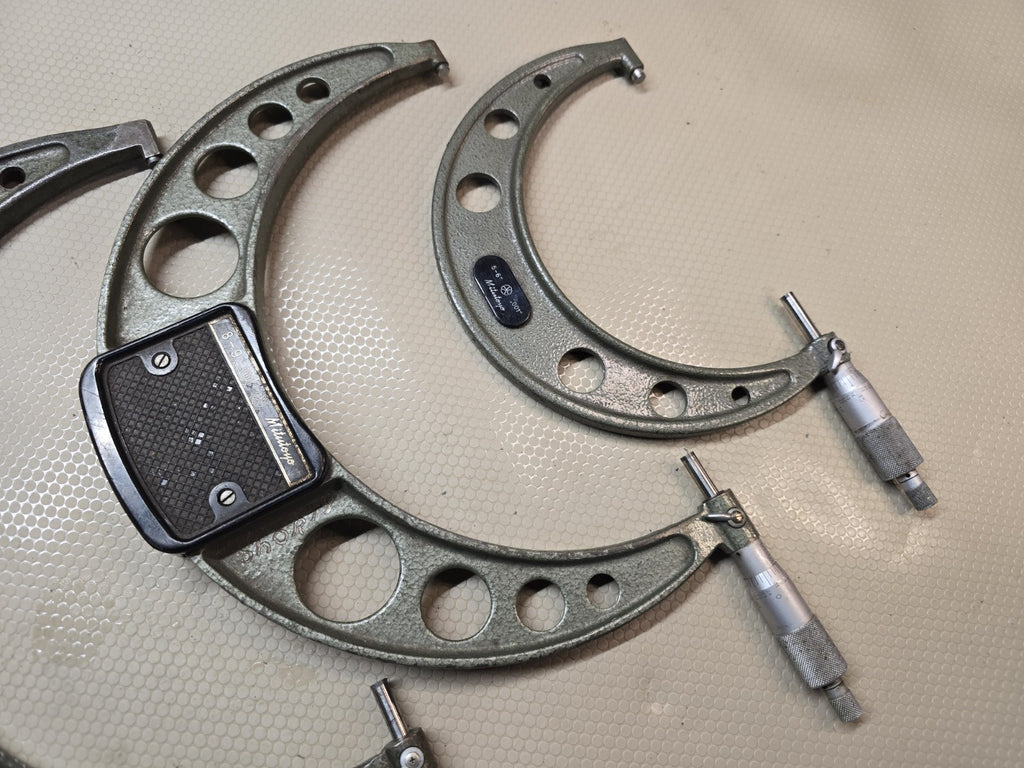 Mitutoyo 5-11" 4 Piece Outside Micrometer Set - Large Sizes 103-908-40 
