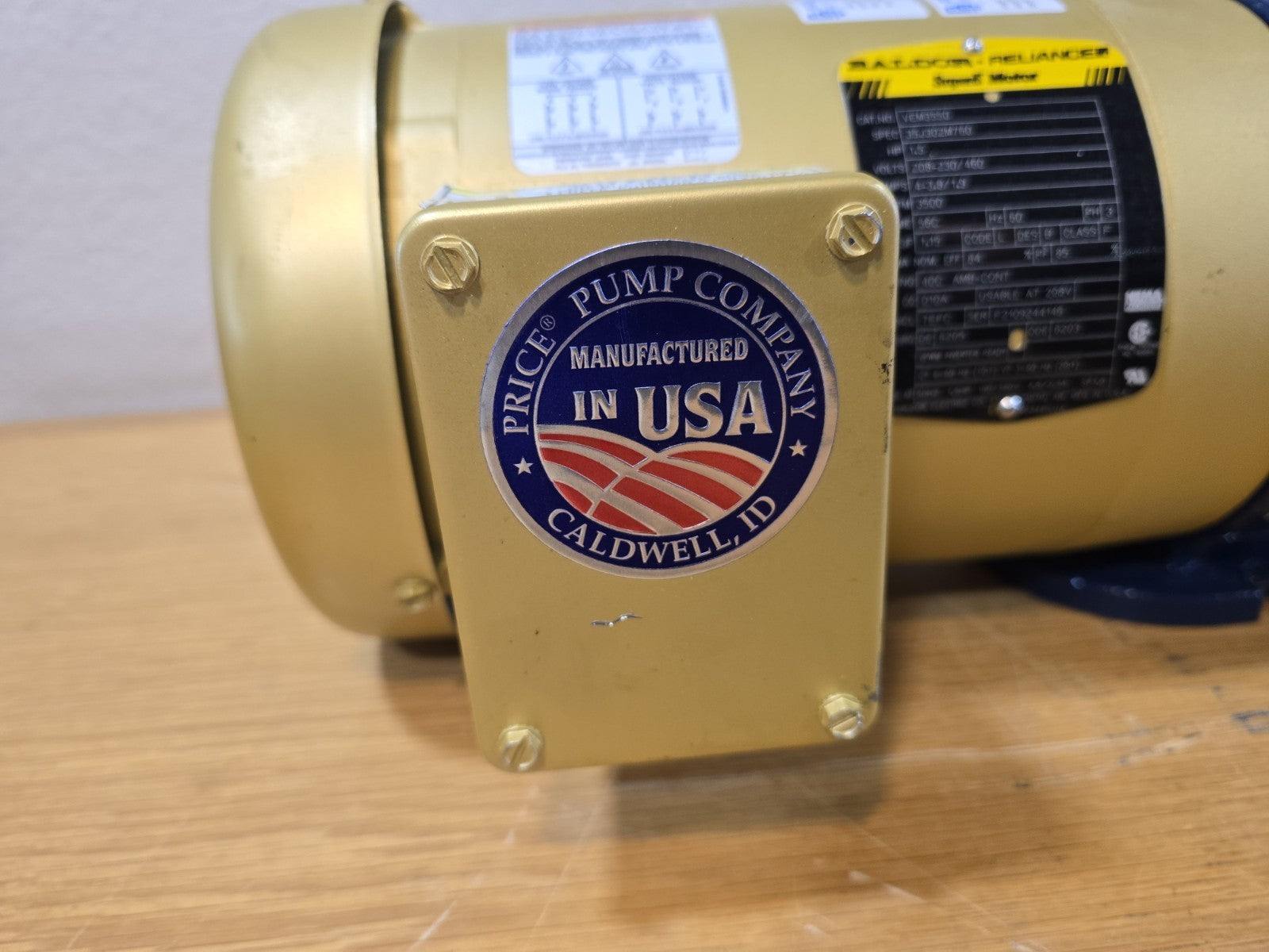 Price Pump RC200 Centrifugal Pump Baldor SuperE 1.5HP Motor  AI-350-6A111 