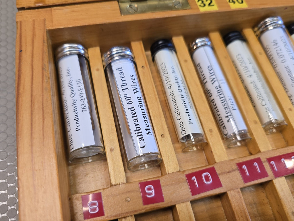 Van Keuren & Other Brands Machinist Gear Wire Measuring Wires Set Wooden Case