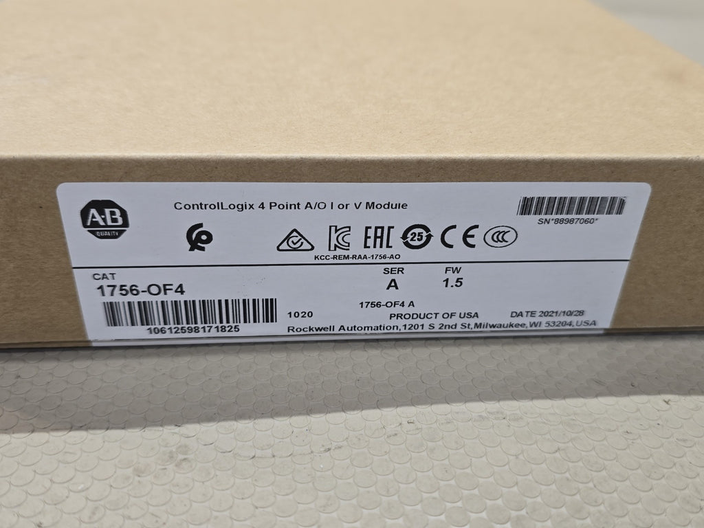 Allen-Bradley 1756-OF4 SER A ControlLogix 4 Point Analog Output Module FW 1.5