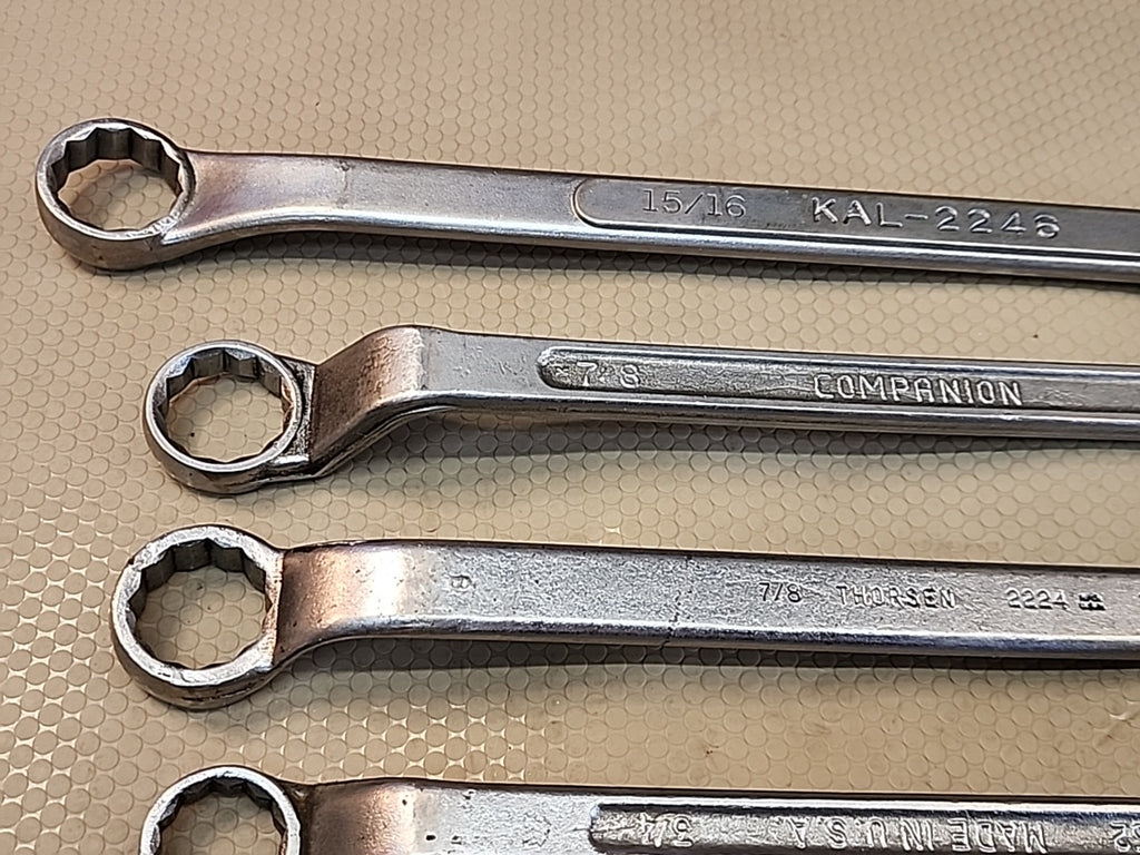 USA LARGE Offset Box Wrench SAE Mixed Set Lot Gedore Thorsen Companion Kal 