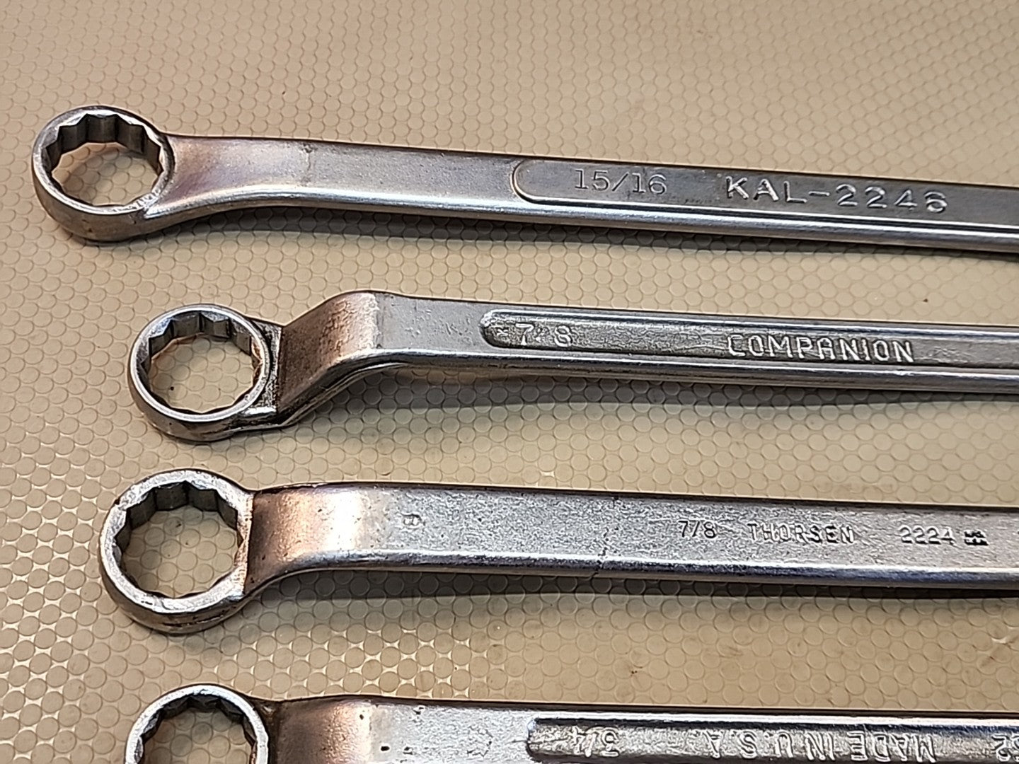 USA LARGE Offset Box Wrench SAE Mixed Set Lot Gedore Thorsen Companion Kal 