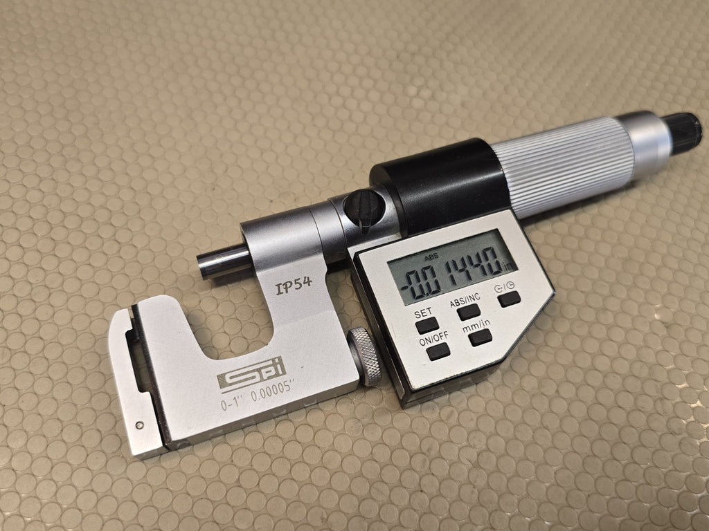 SPI 13-512-9 Electronic Digital Anvil Micrometer (0-1"/25mm,.00005"/.001mm,IP54)