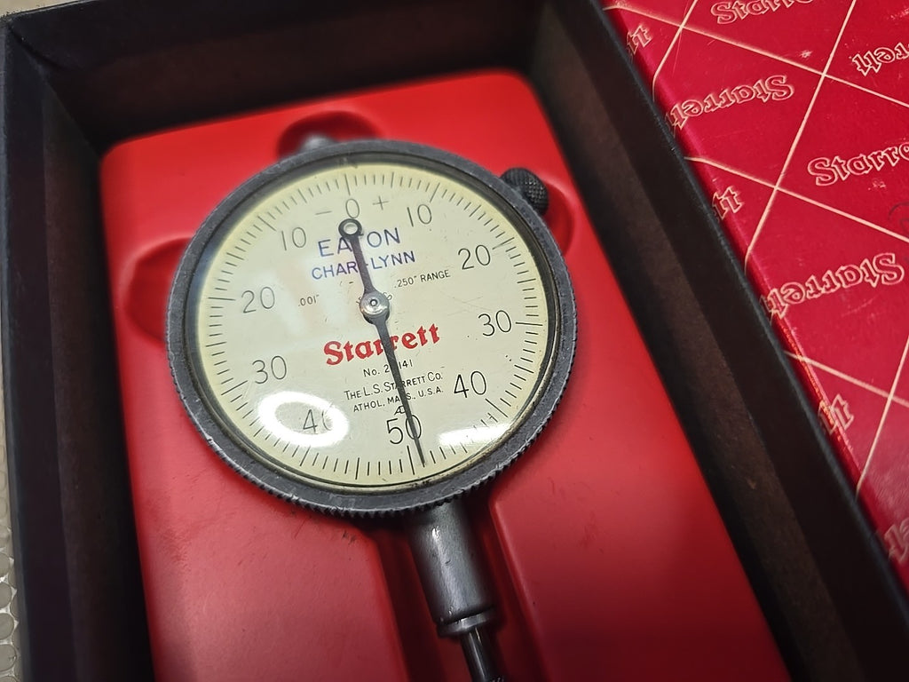 Starrett No. 25-141 Dial Test Machinist Indicator .001" Mill Metal Lathe .250"