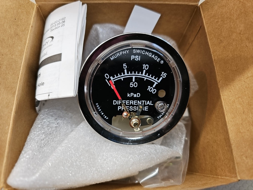 MURPHY Differential Pressure Switchgage A25DP-15 P/N 05700349 NEW