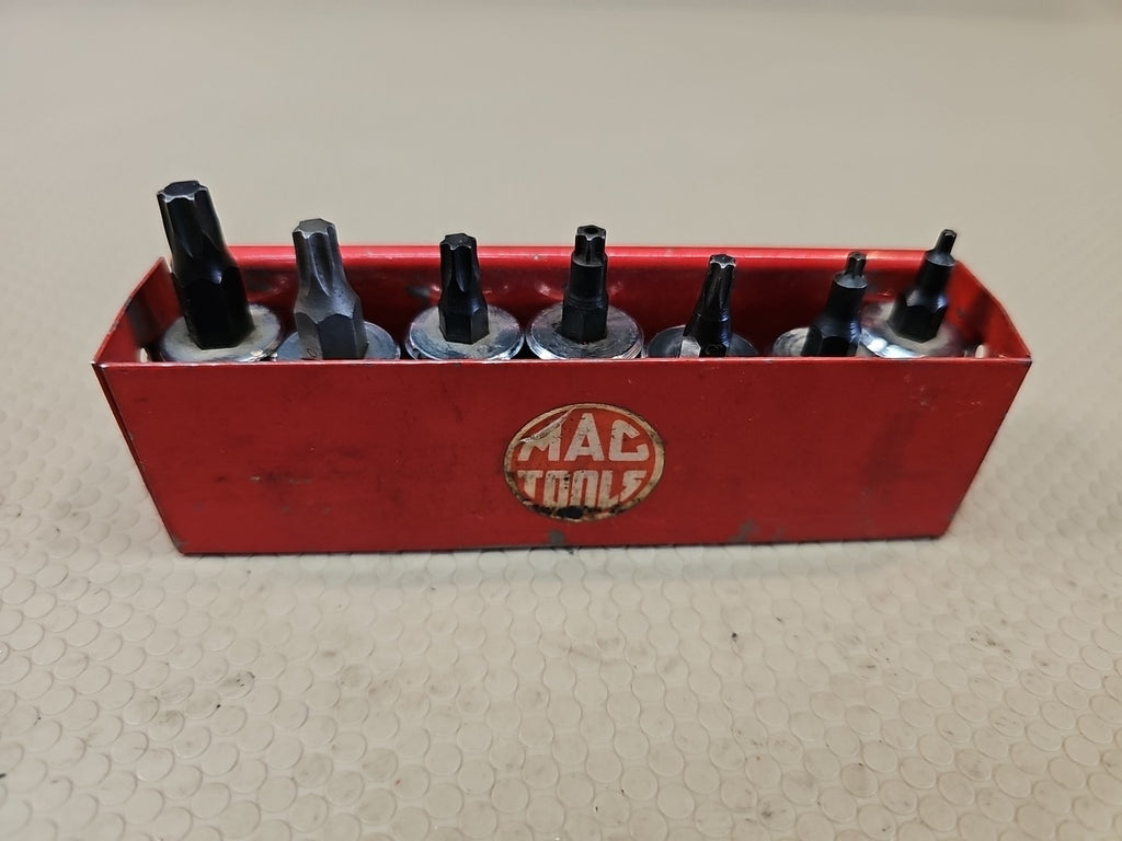 MAC TOOLS  ST11T  10 Piece Metal Tray Vintage 3/8" Drive Torx® Driver Set  USA