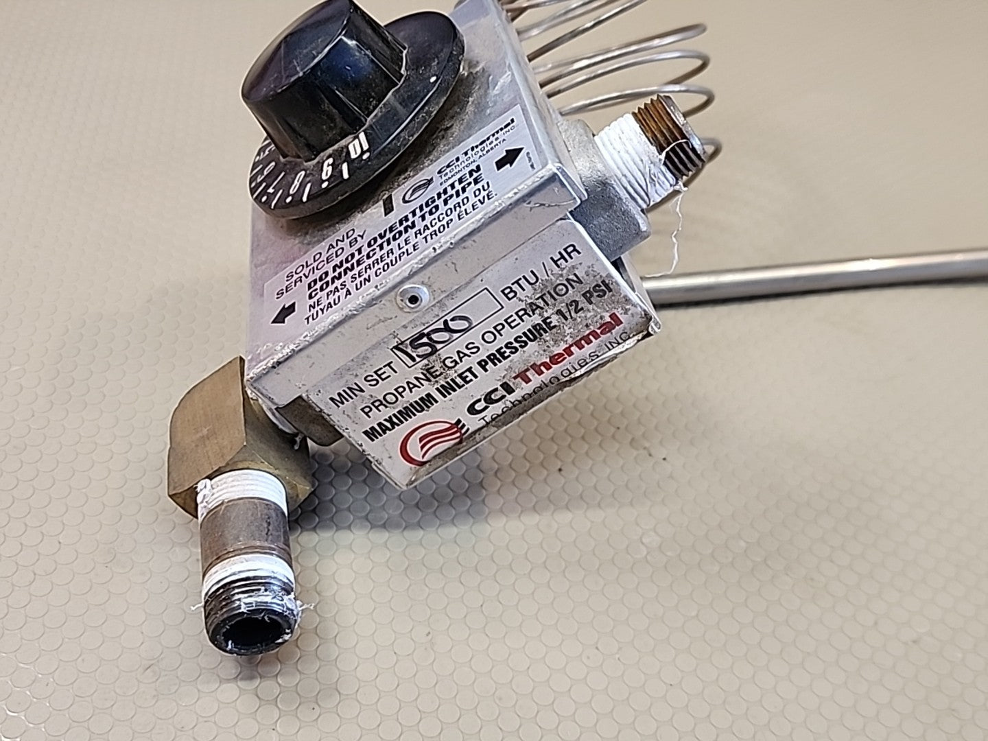Cata-Dyne AC-TC-8000P Heater Thermostat 8000 BTU Minimum Set Natural Gas Regulat