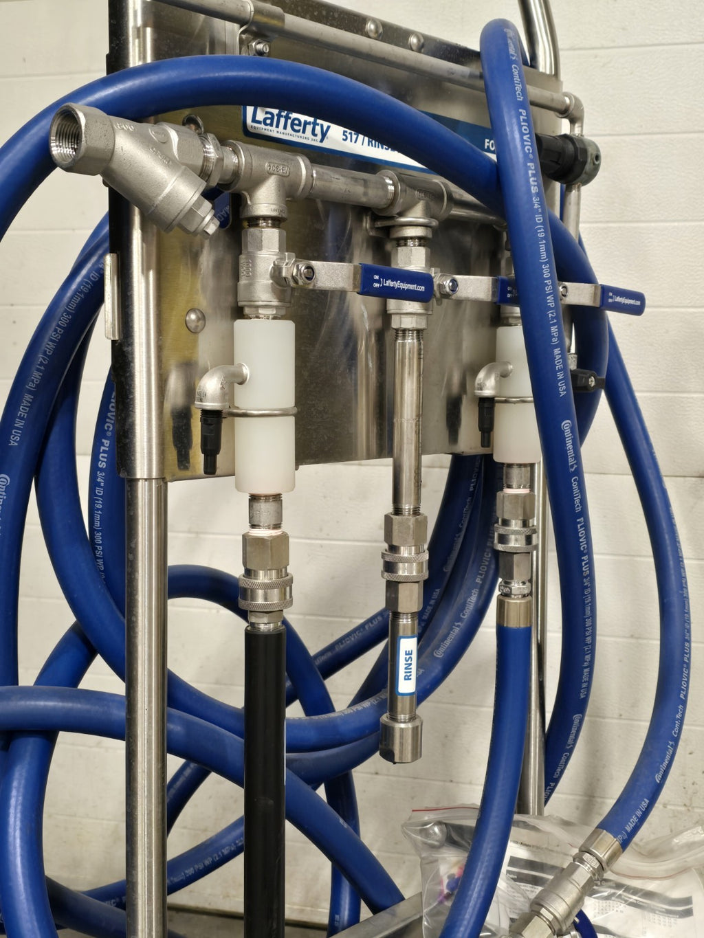 Lafferty Portable 517 Sanitize/Rinse/LC Foam Hose Drop Station 915828 Cart