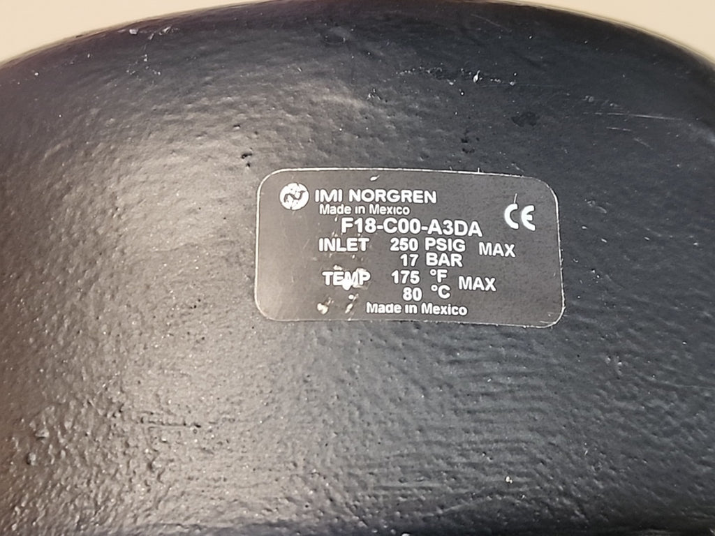 Norgren F18-C00-A3DA  F18 Series general purpose, 40 um, filter with autodrain,