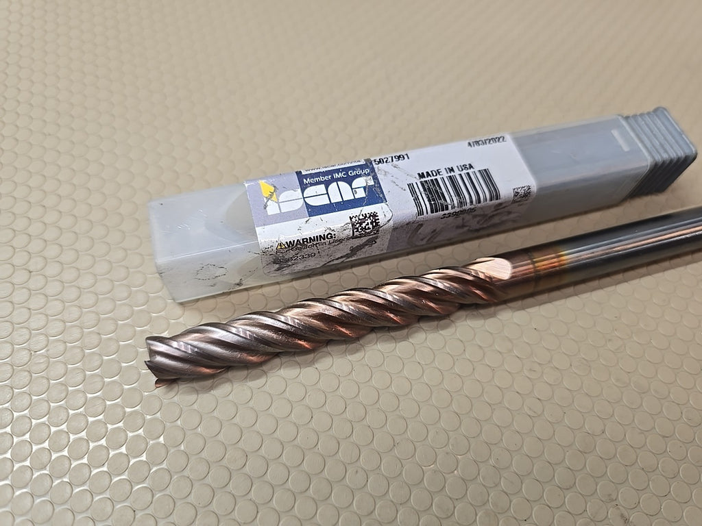 ISCAR ECI-4 437-3.0 Solid Carbide End Mill 7/16" 3" LOC 6" OAL 4 Flute 3398085