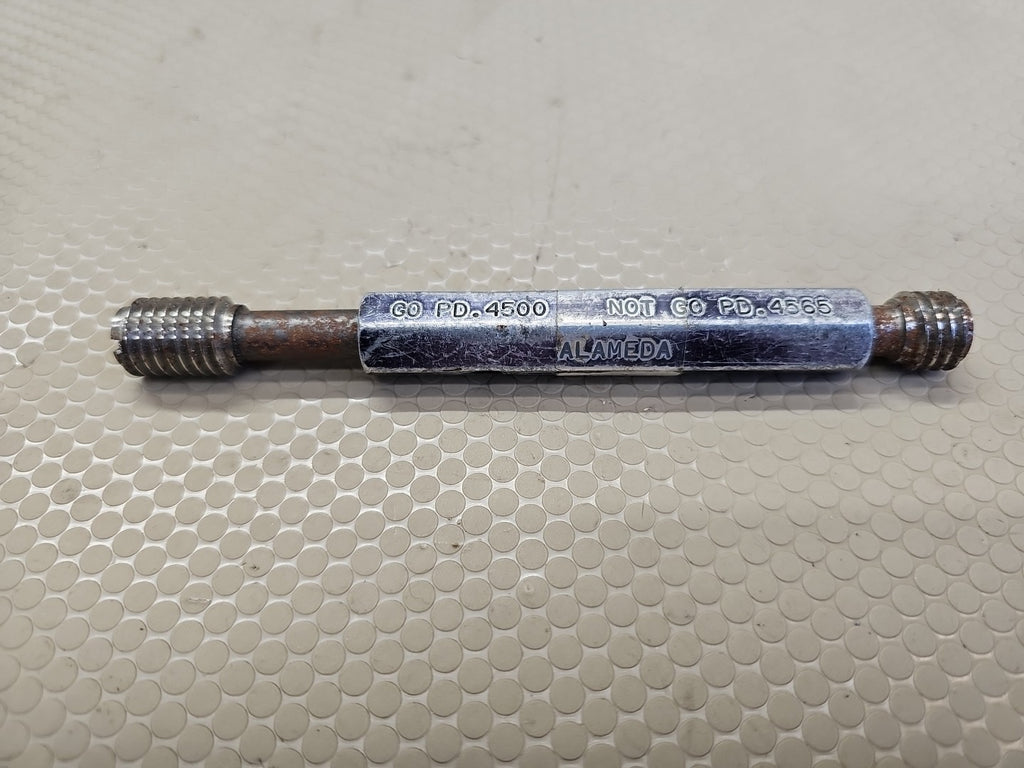 ALAMEDA  1/2 13 UNC 2B THREAD PLUG GAGE (GO PD .4500 & HI PD .4565)