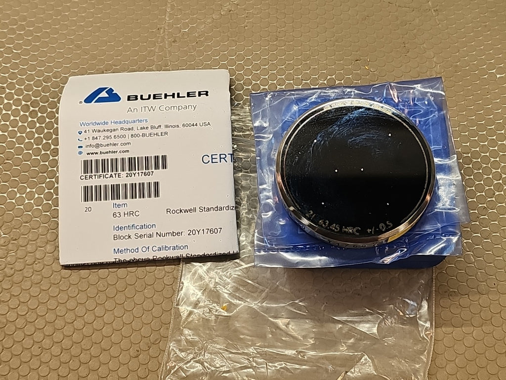 Test Block Rockwell 63HRC / 63.45 HRC RO.14 9203191 Buehler