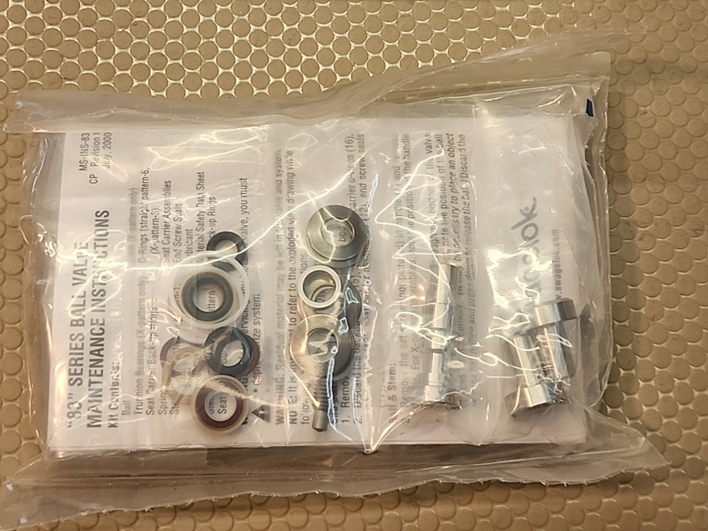 SWAGELOK PTFE Seal Kit for 83X Series Ball Valve (Part #: SS-9K-83XT)