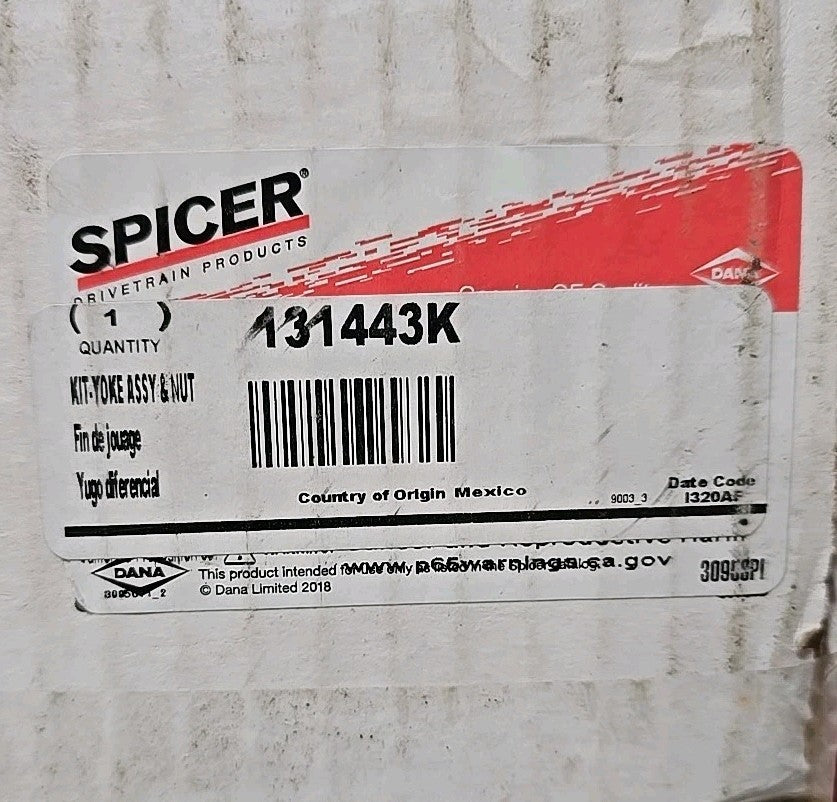 Dana Spicer 131443K 1810 Series Differential End Yoke   Assembly Steel Hr NEW