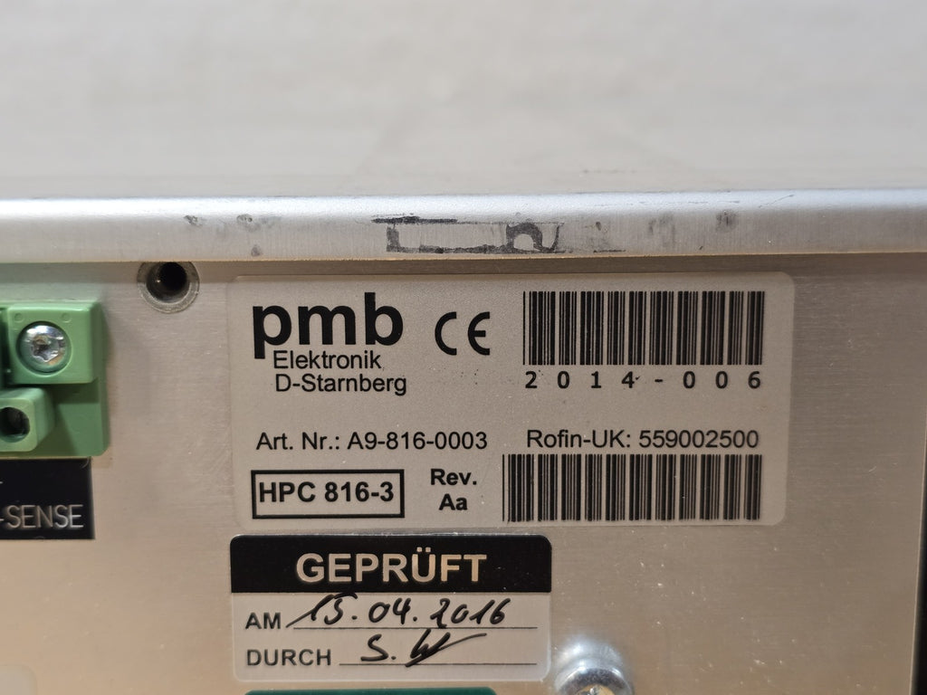 Rofin HPC 816-3 Laser Power Supply Module A9-816-0003 PMB Elektronik
