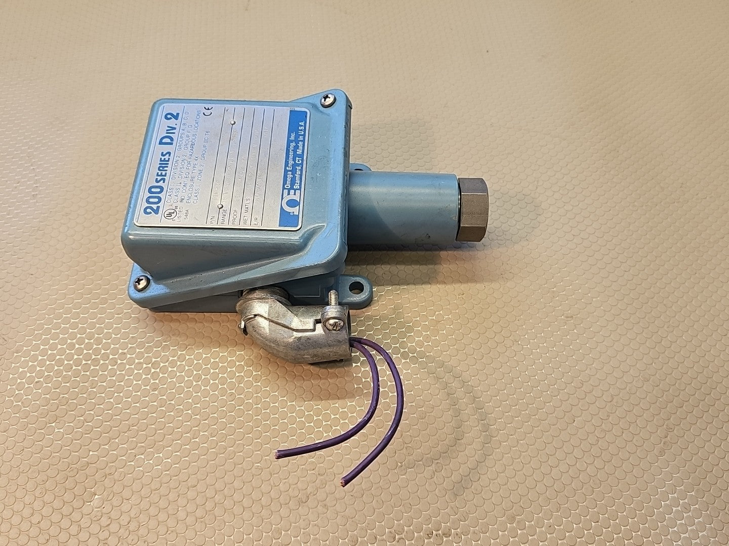 Omega PSW-238 Industrial Pressure Switch 15-500 PSI 250 VAC 11 A 