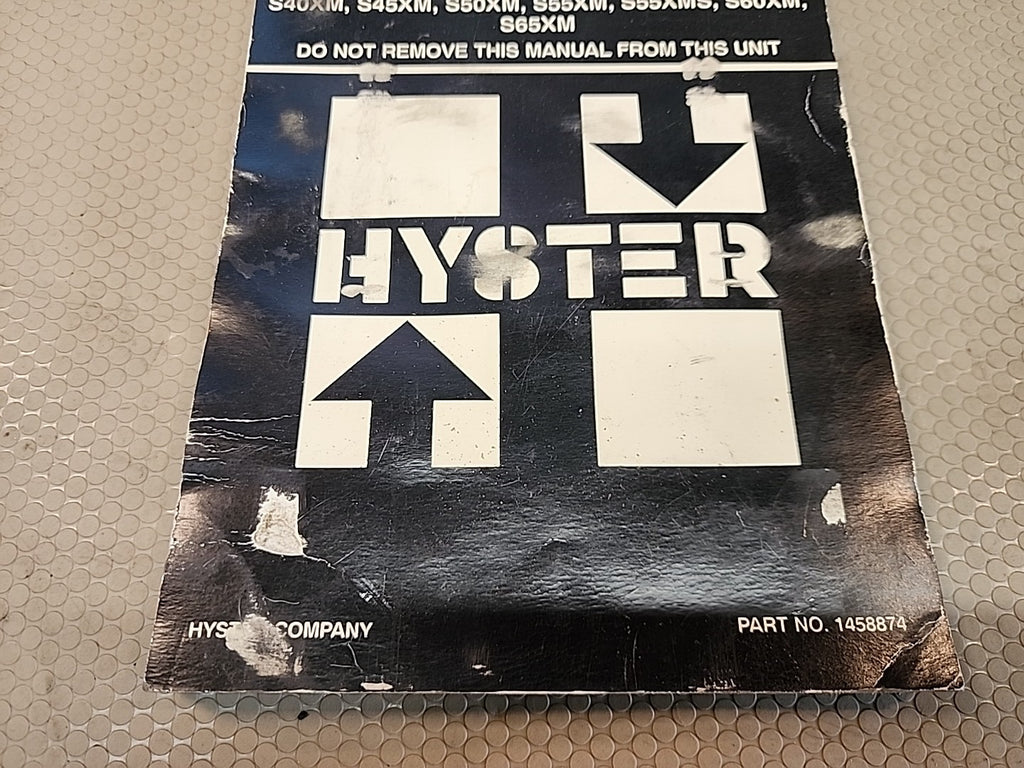 Hyster Operating Manual Challenger/Spacesaver Part  Number 1458874