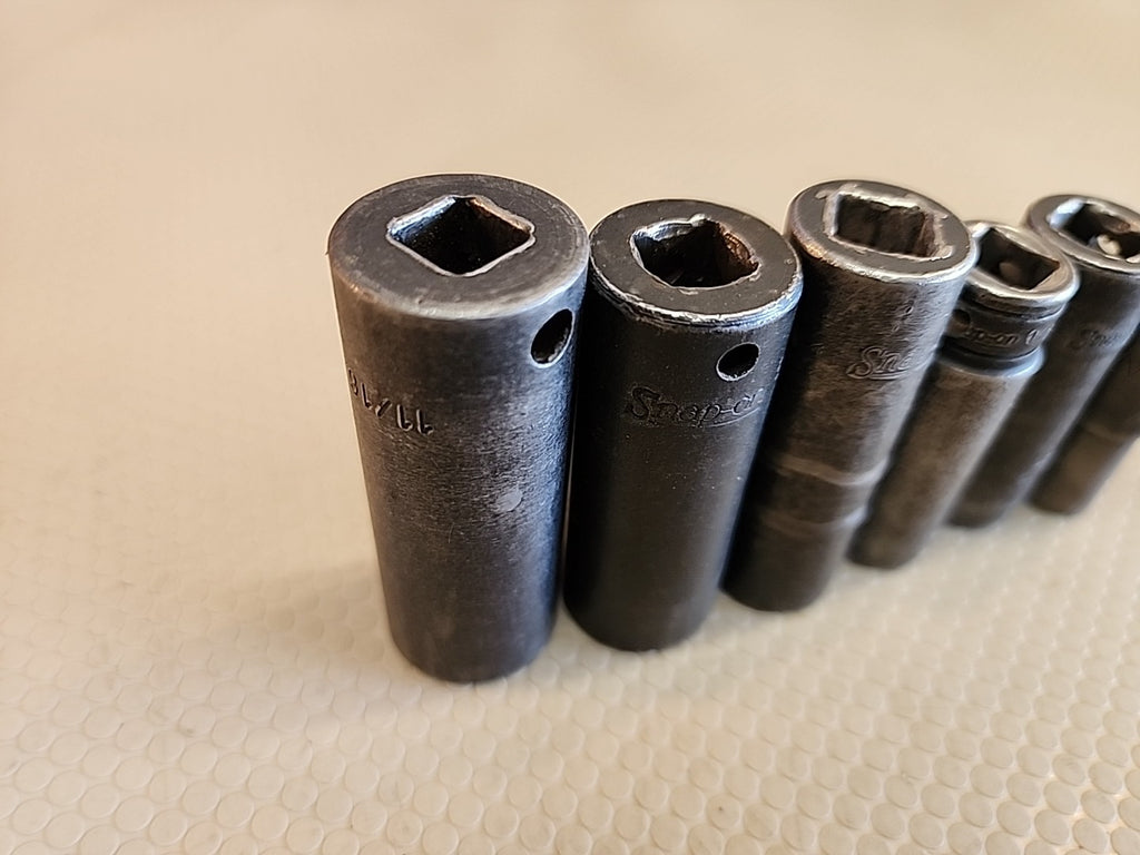 SNAP-ON/MIXED 6 Piece 3/8 Drive SAE Deep IMPACT Socket Set 6 Point 3/8"-11/16"