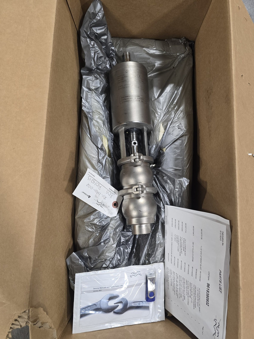 Alfa Laval 7610210H 38/1.5 210 Unique SSV  Sanitary Valve 1.5" Tri-Clamp New