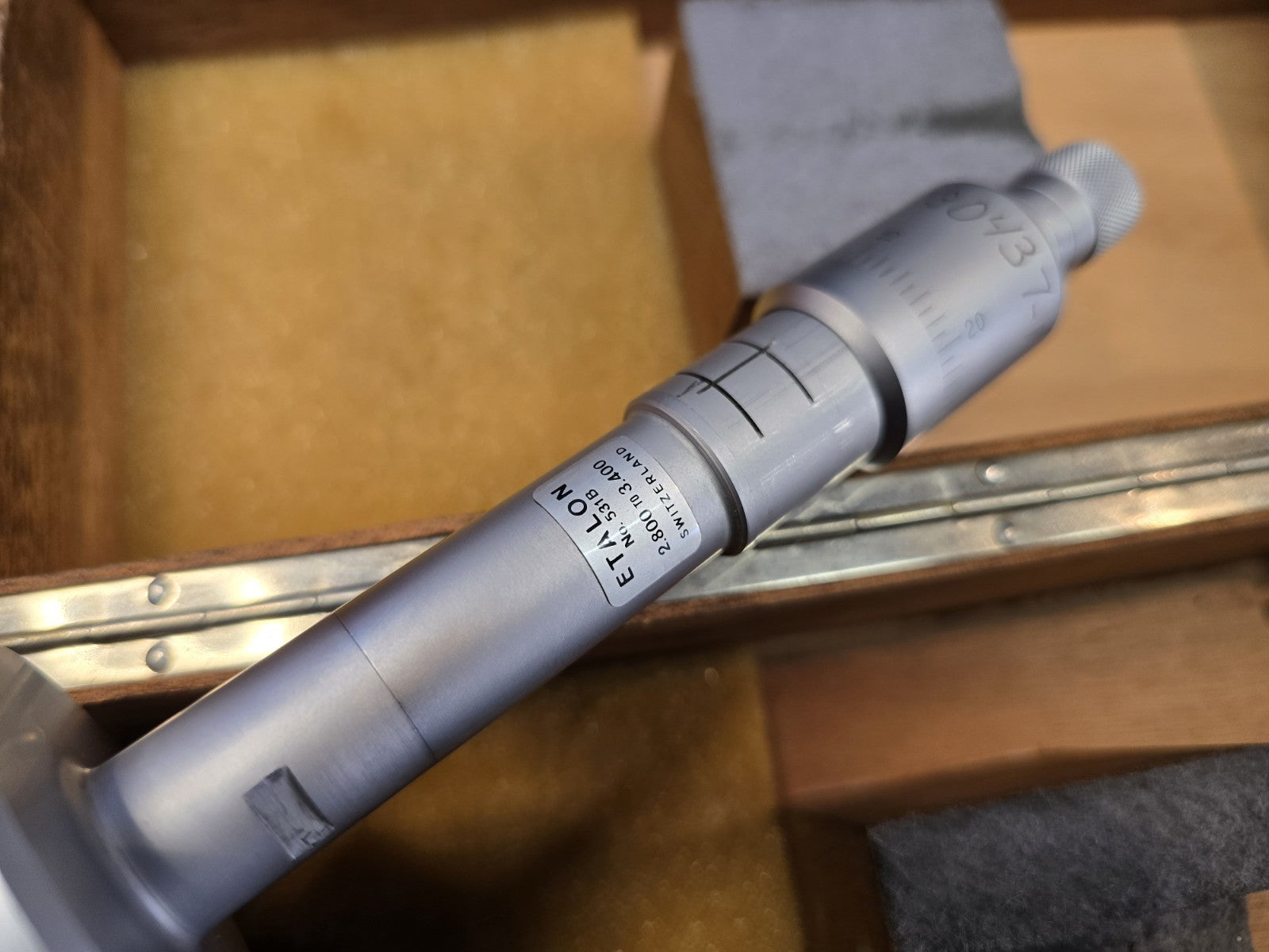 Etalon 31 531B 2.800" - 3.400" Inside Bore Micrometer Gauge w/Wooden Case