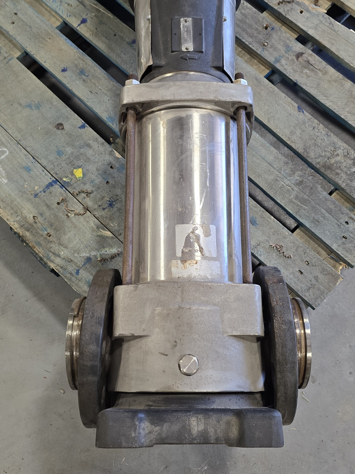 ​Baldor 25HP Electric Motor CEM4107T w/ Grundfos FPS Vertical Multistage Pump 