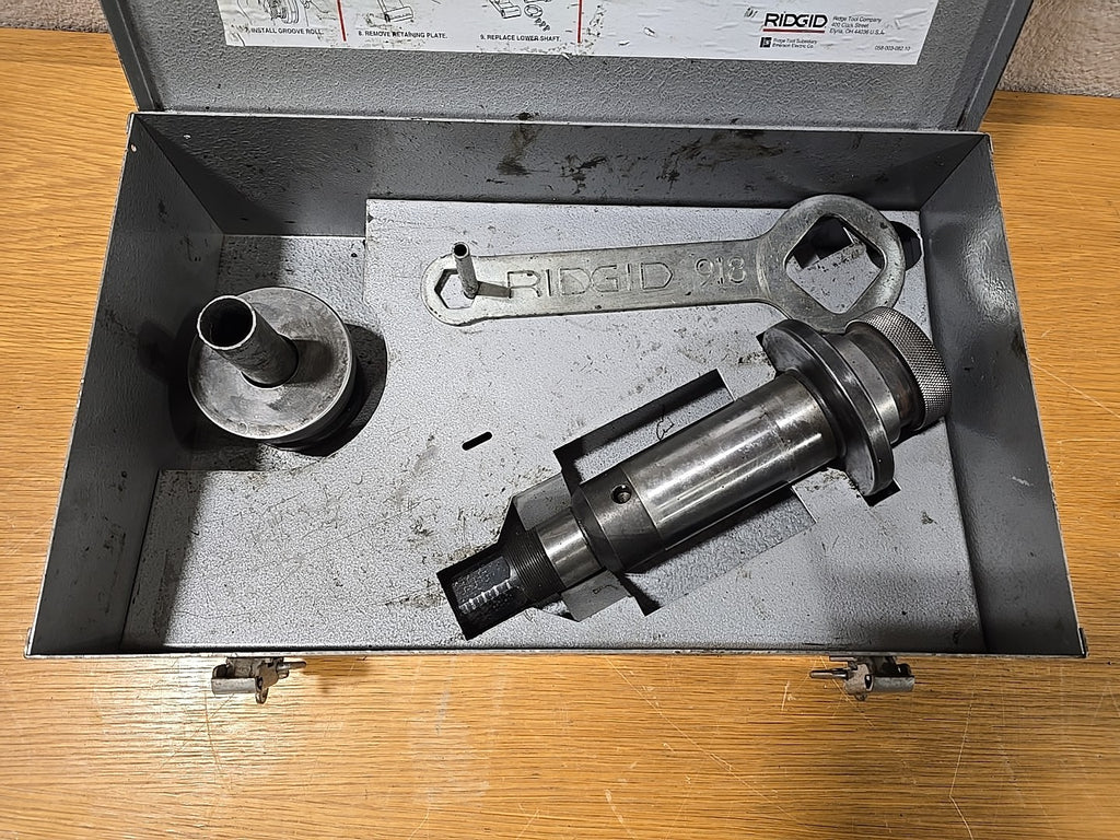 RIDGID 918 8”-12” Roll Set For Hydraulic Groover Rigid 300 Pipe Threader.