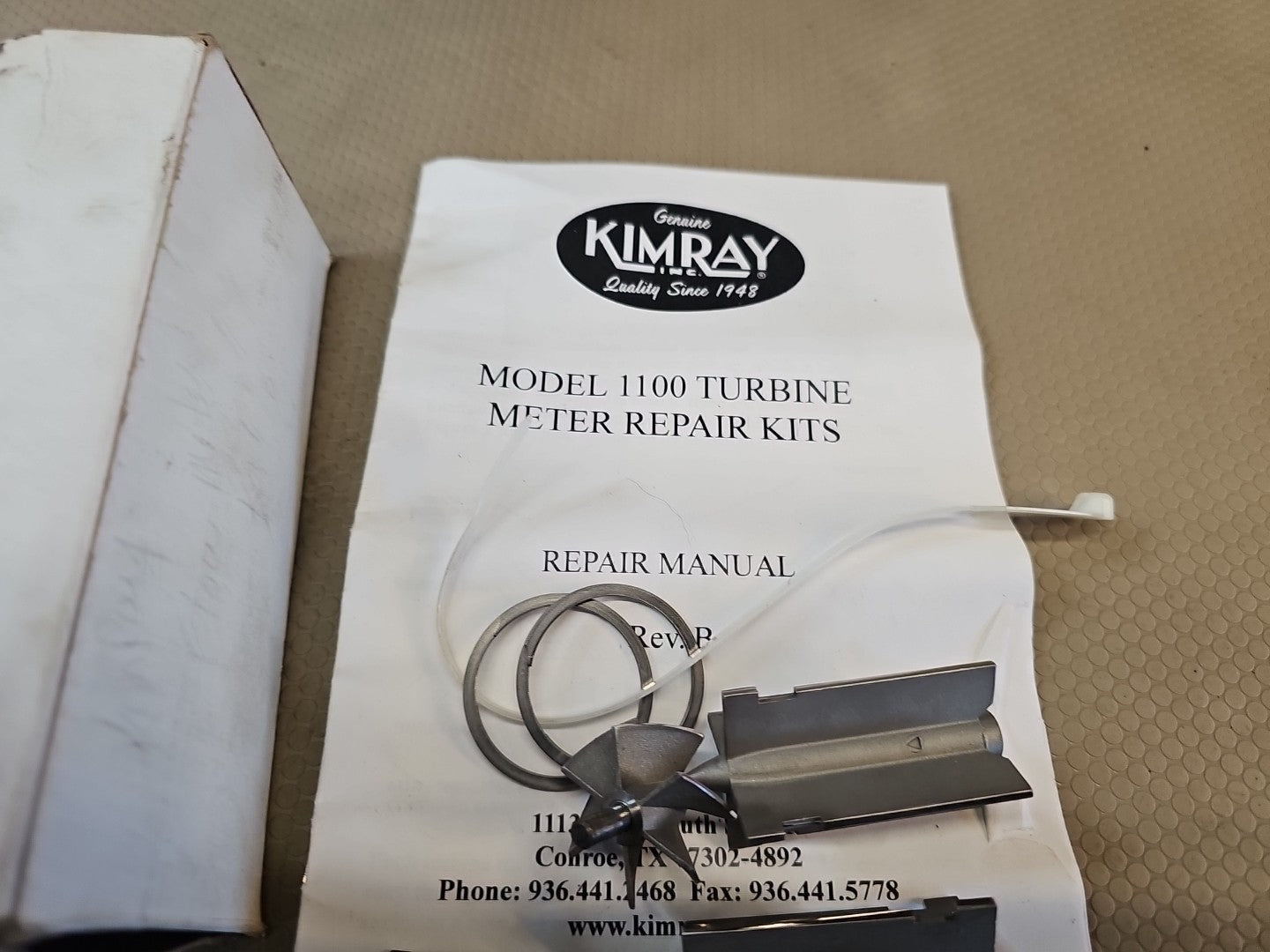 KIMRAY B112rvk 1100  Blade Turbine Meter Model 1100 Repair Kit, BSC1