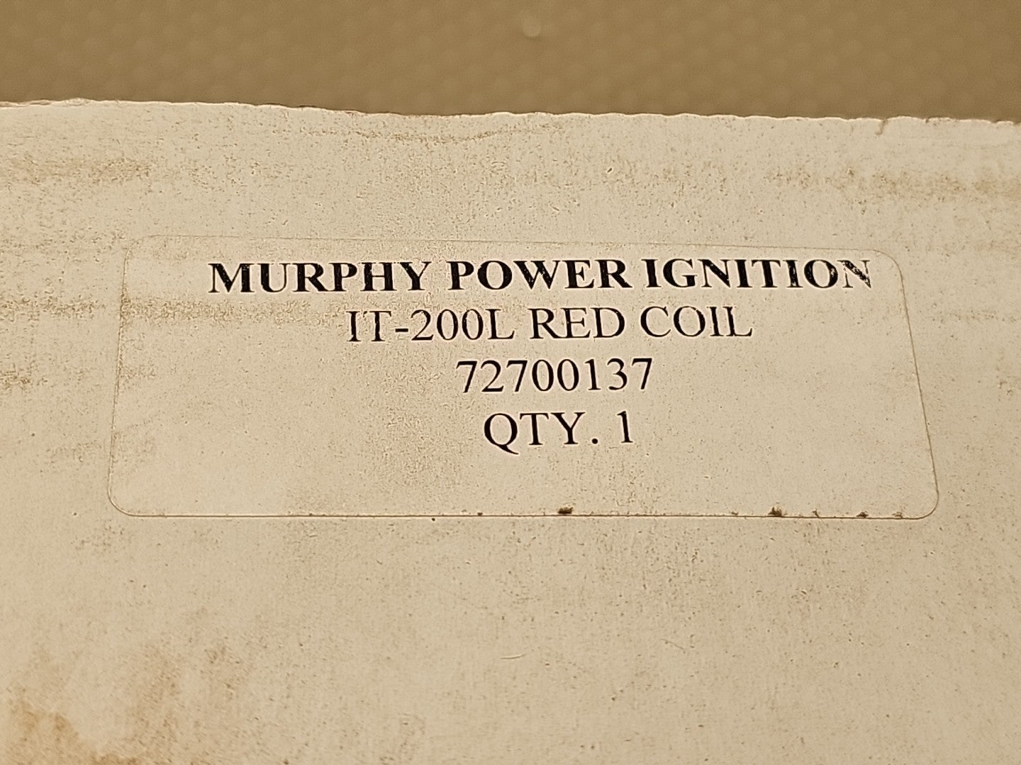 Murphy IT-200L Red Cool Power Ignition Coil 72700137