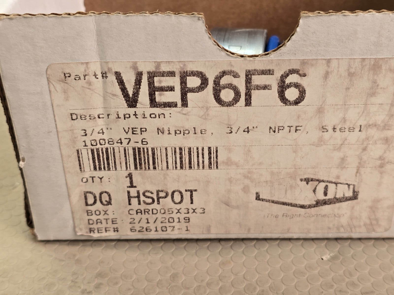 Dixon VEP6F6 VEP-Series Hydraulic Quick Disconnect Coupling Plug 3/4" FNPTF Stee
