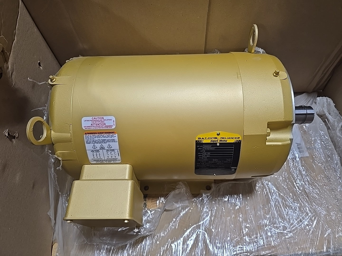 ABB Baldor CEM3313T Super-E Electric Motor 10HP 1770RPM 215TC 3PH 230/460V