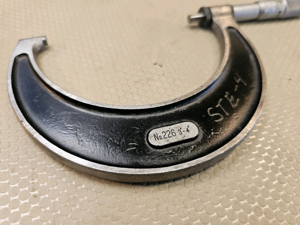 Starrett No. 226 Outside Micrometer 3”- 4” 