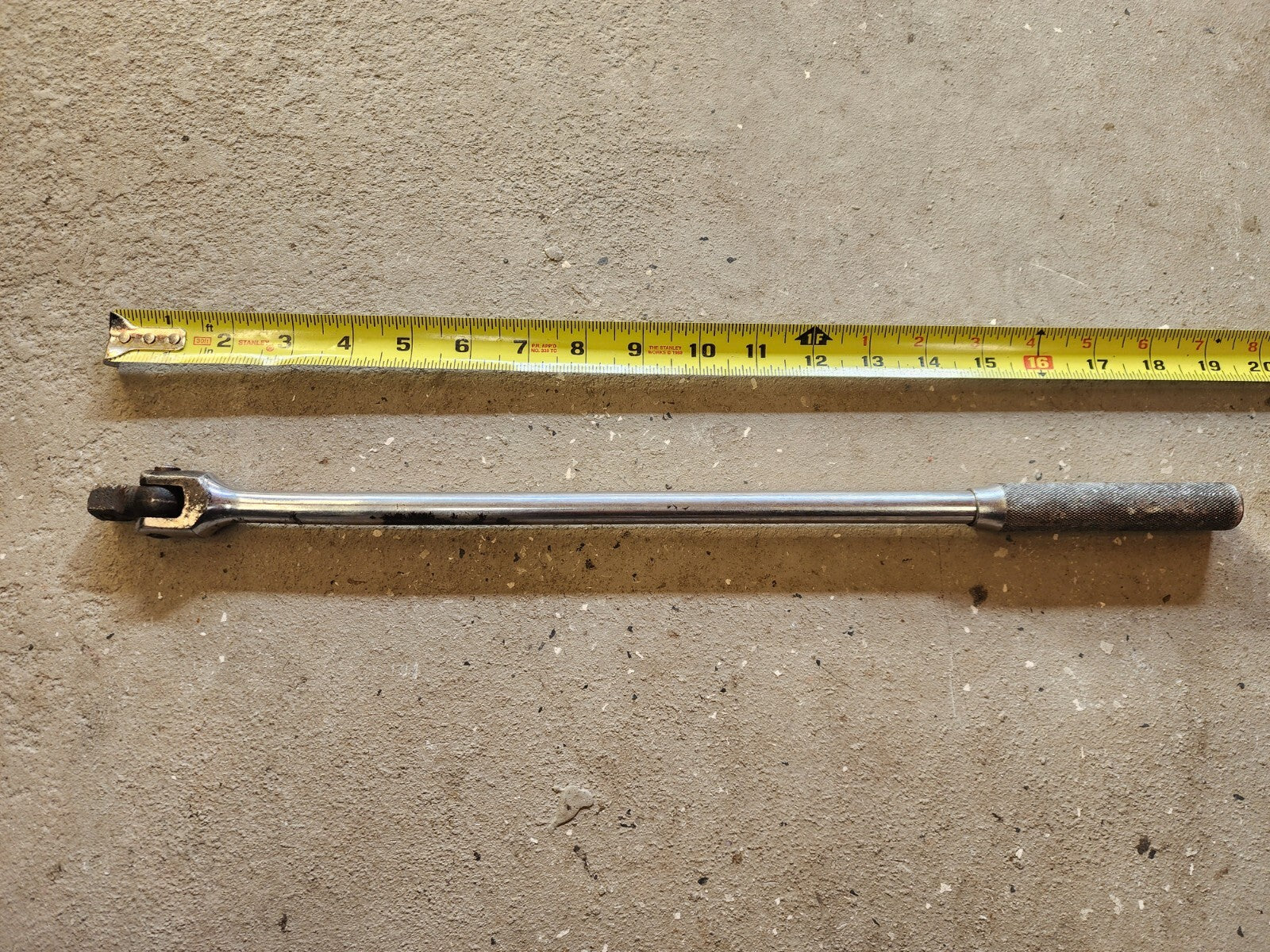 Proto 5468 18" Long 1/2" Drive Chrome Knurled Handle Flex Head Breaker Bar  USA