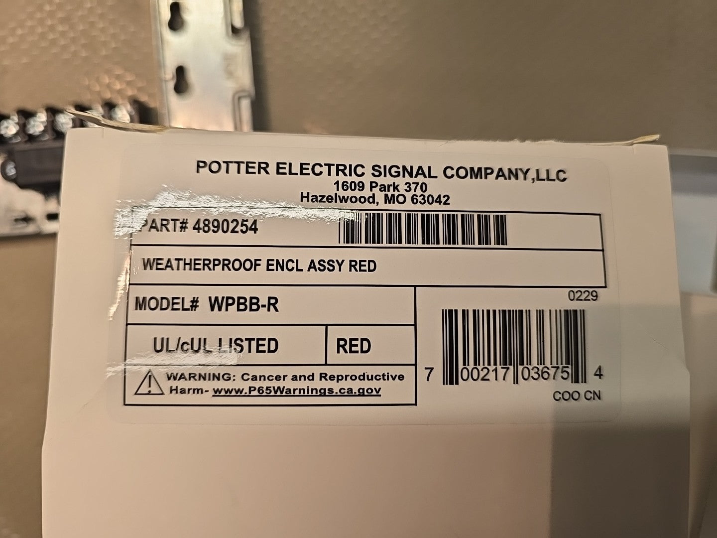 NEW Potter HS-24WR-WP Weatherproof Wall Mount Horn Strobe 