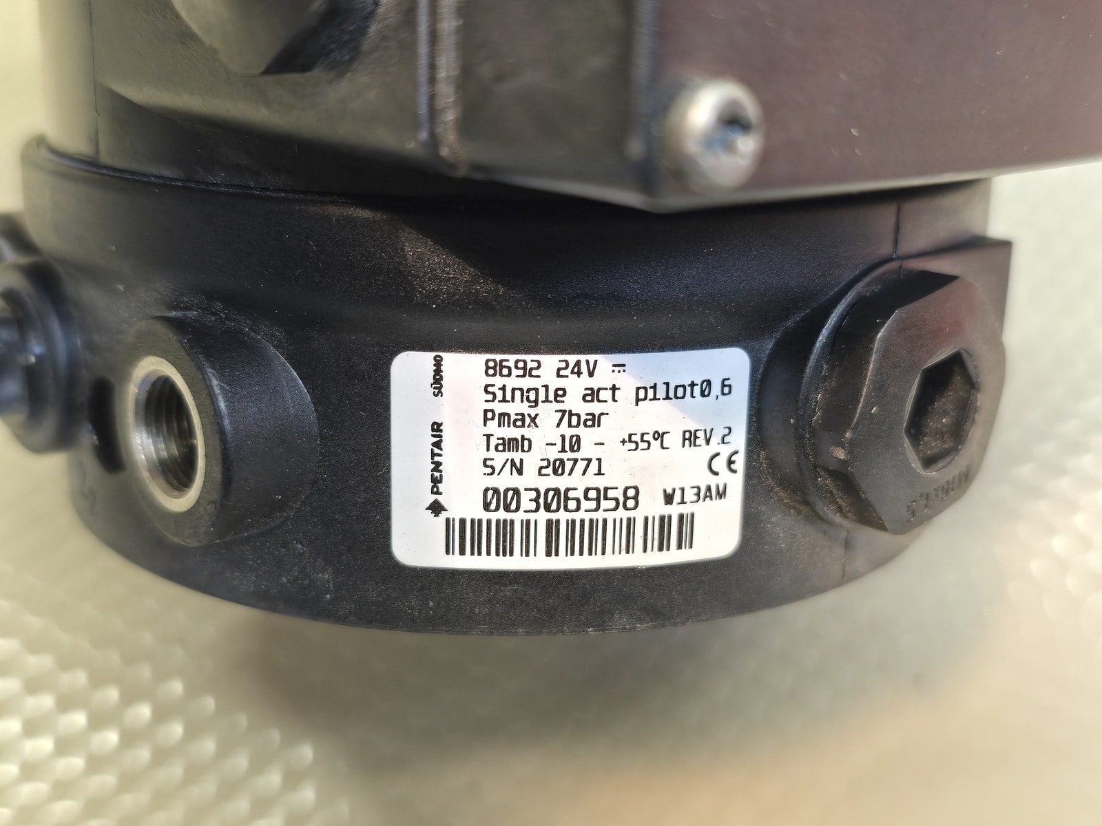 Pentair Südmo 2344901 8692 Valve Control Top Positioner 24V Single Acting