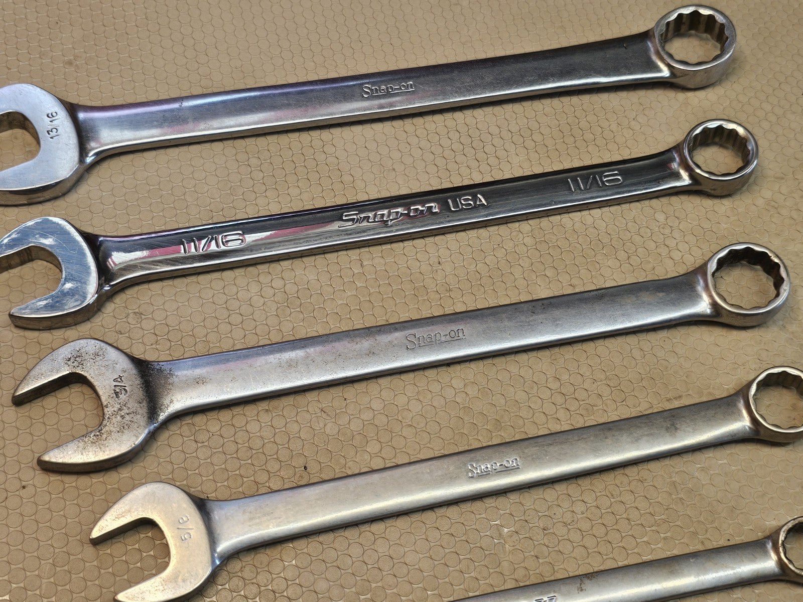 Snap-on OSH707B 12 Point Combination Wrench Set 7-Piece 3/8"-13/16"