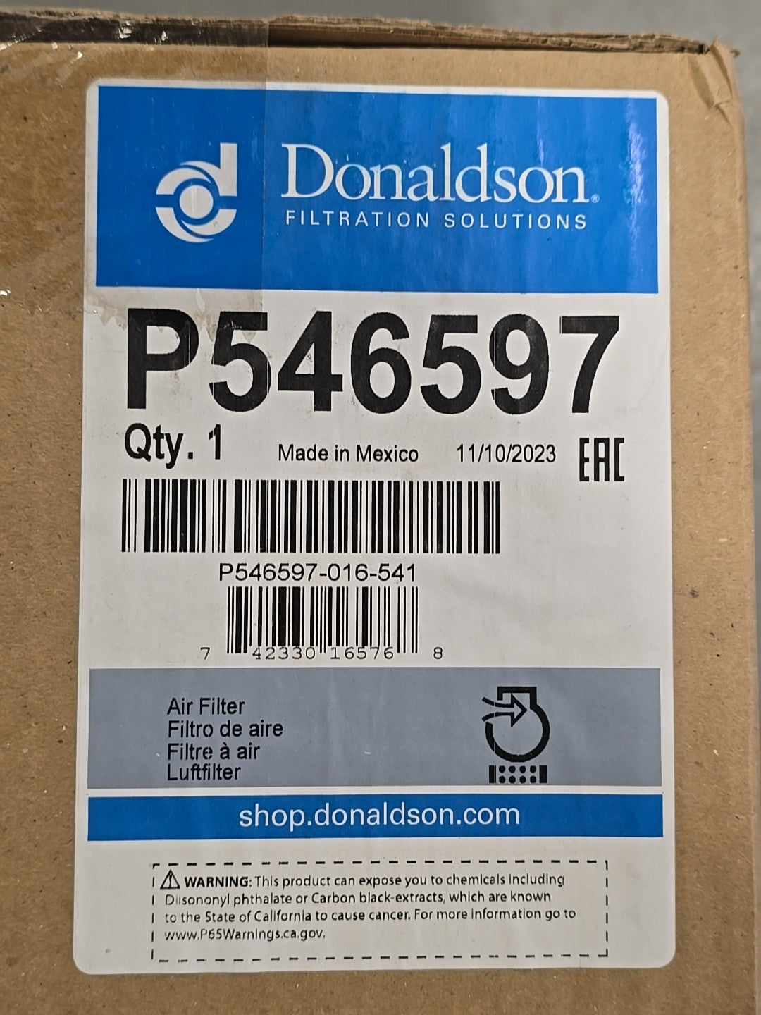 DONALDSON P546597 / P546597 Genuine OEM NEW