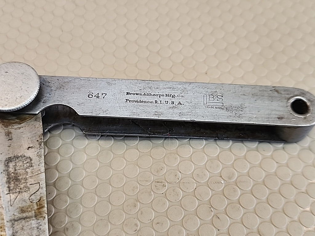 Brown & Sharpe 647 Thickness Feeler Gage .0015-.025" Range 26 Leaves 3" Length