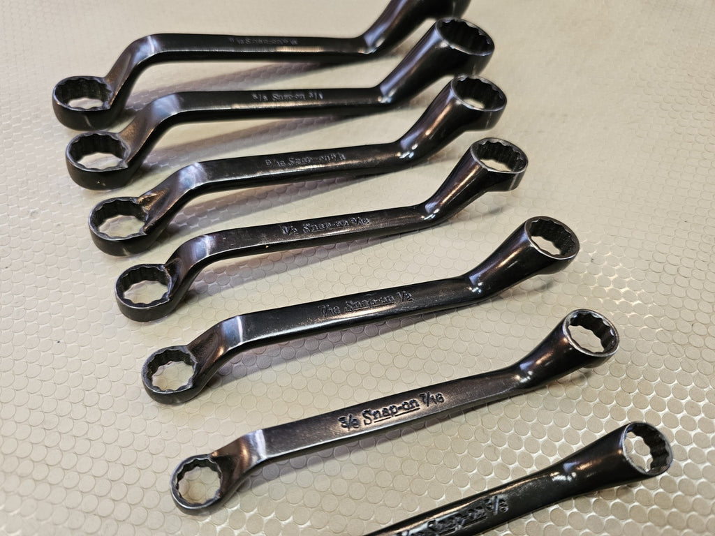 Snap-On Tools USA XS609A 8pc SAE Offset Short Box Wrench Set INDUSTRIAL *RARE!*