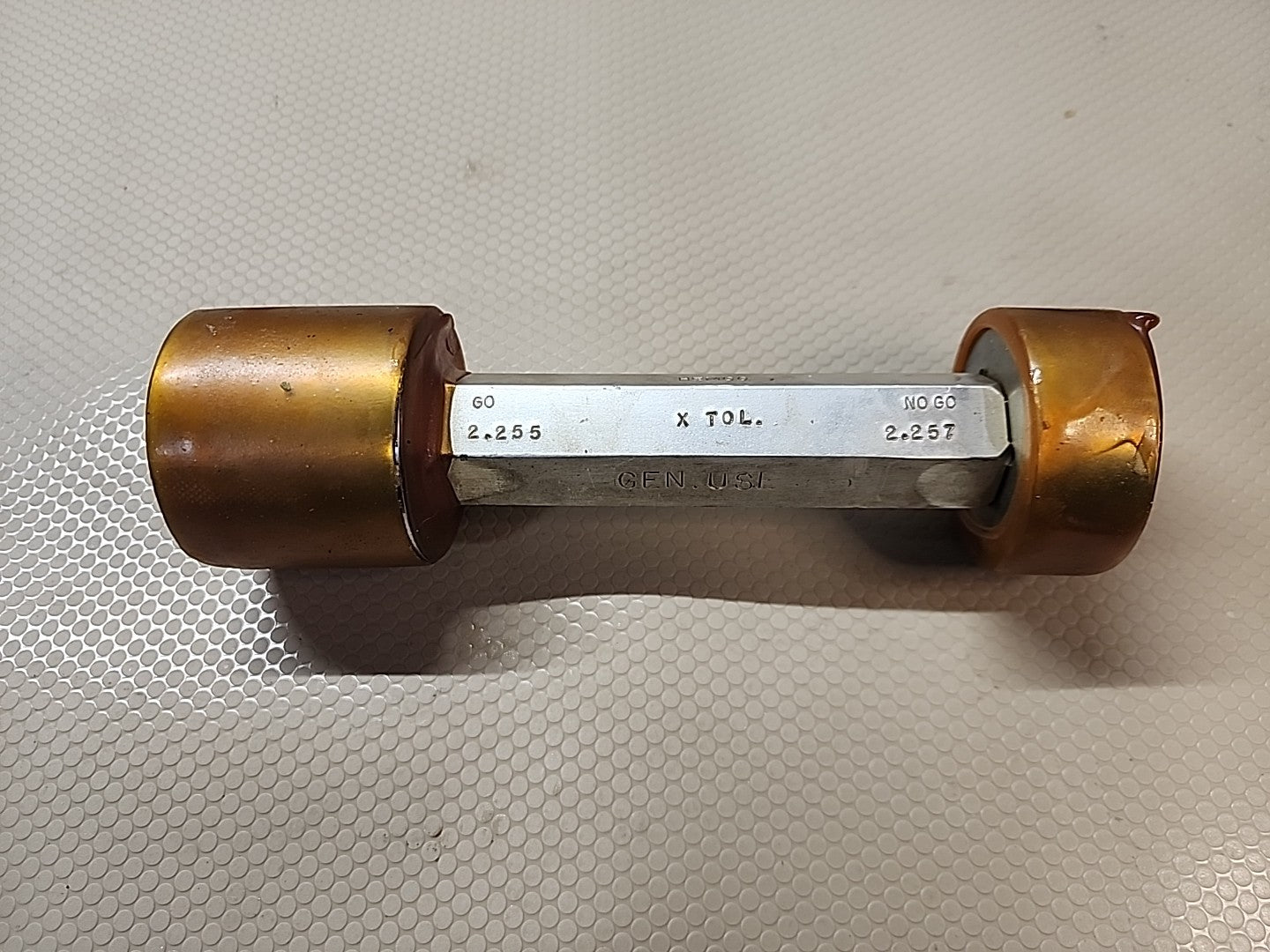 HEMCO SMOOTH PIN PLUG GAGE GO 2.255 NO GO 2.257