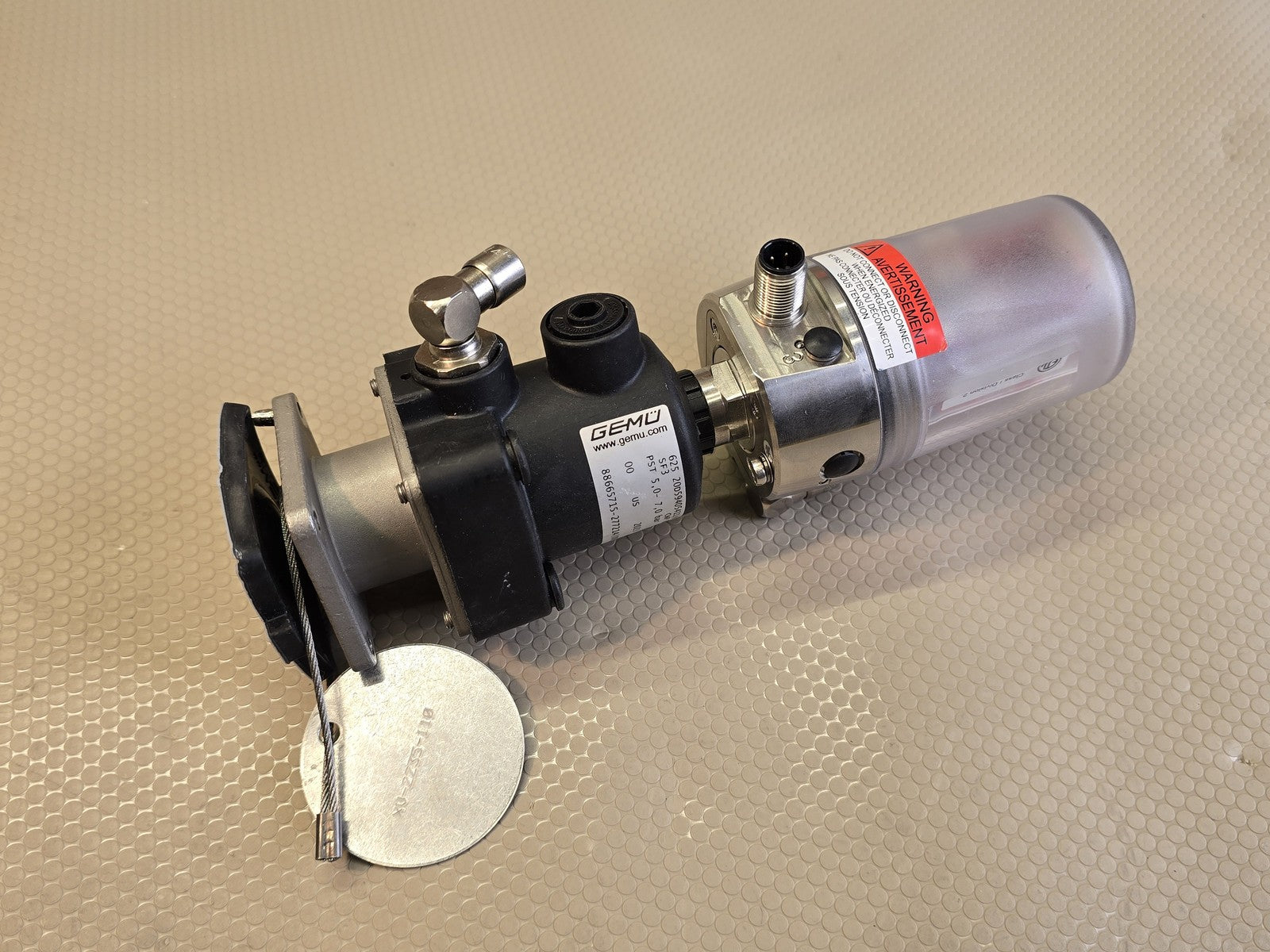 GEMÜ 625 Pneumatic Diaphragm Valve DN20 w/ GEMÜ 4242 Combi Switchbox Positioner